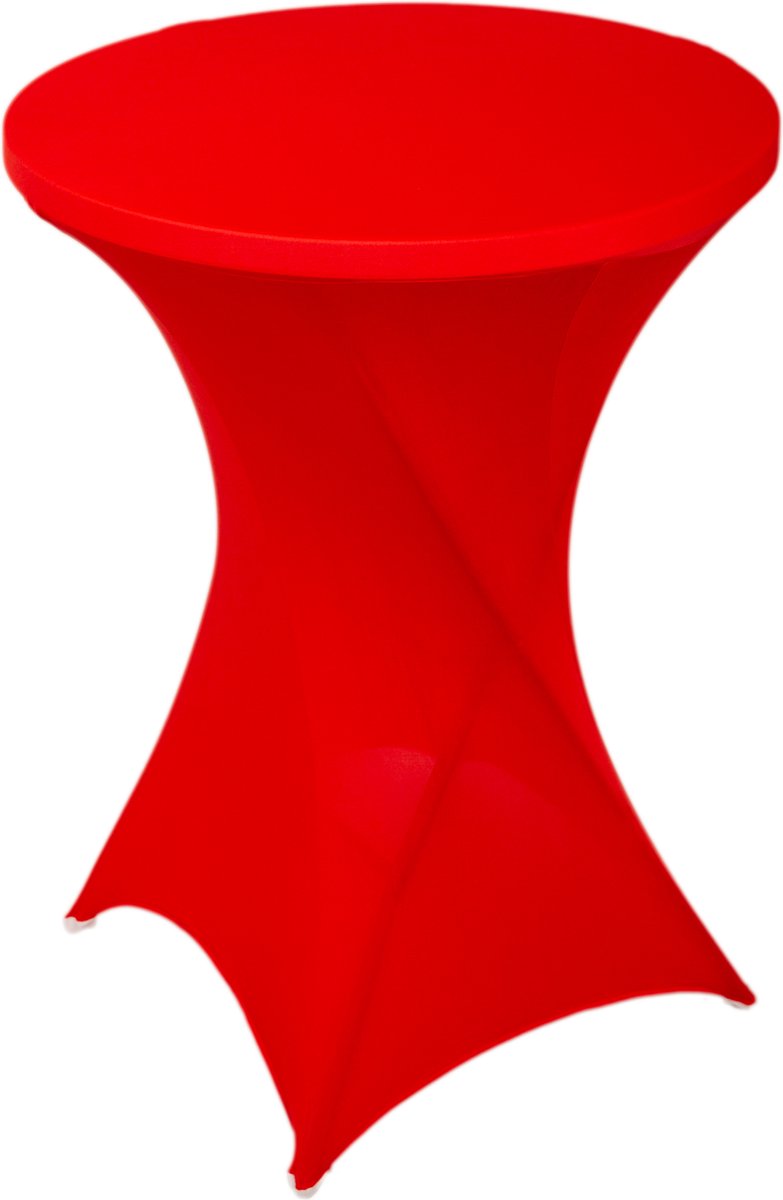 Statafelrok Rood – ∅80-85 x 110 cm – Stretch –   voor Statafel – Geschikt voor Horeca Evenementen | Sta Tafel Hoes | Staantafelhoes | Cocktailparty | Trouwerij